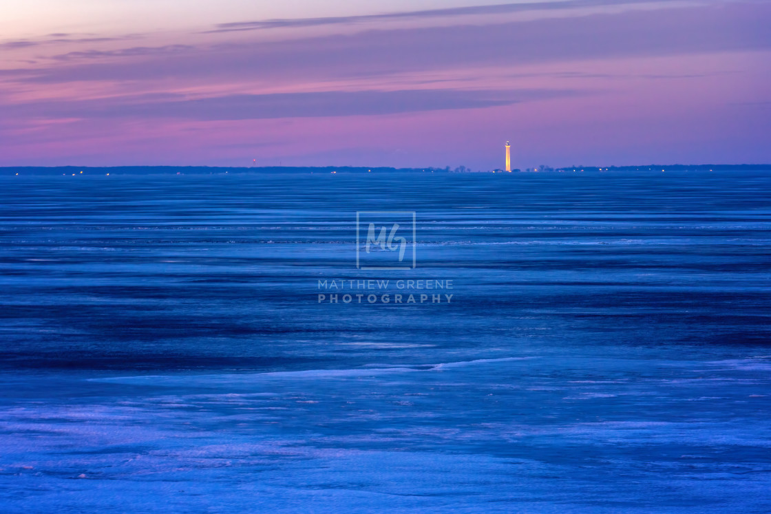 "Perry Monument Aglow" stock image