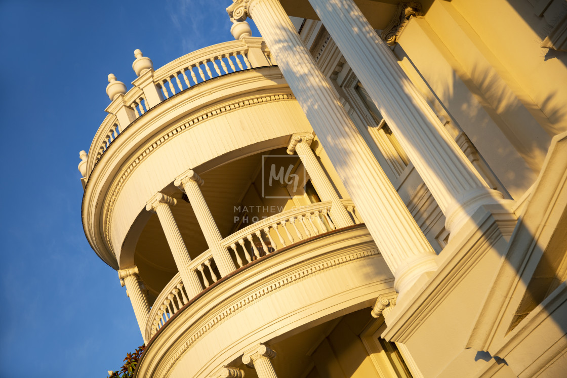 "Mansion at Sunrise" stock image