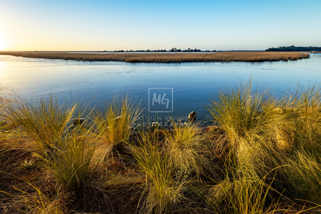 "Morning on Captain Sams Creek" stock image