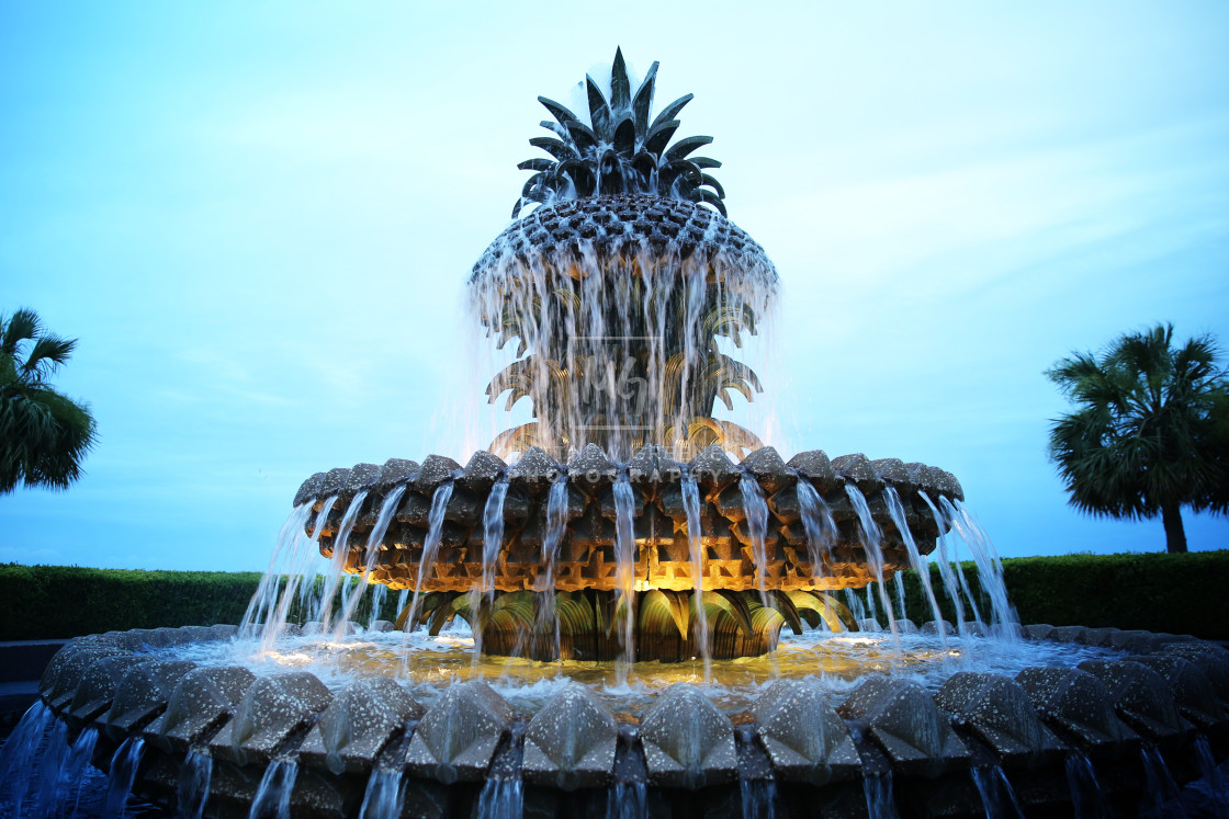 "Charleston Pineapple Fountain" stock image