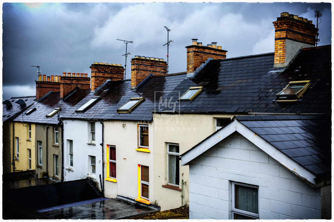 "Derry Row Houses" stock image