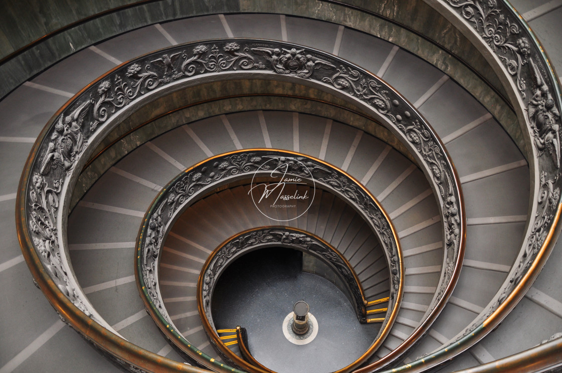 "The Modern ‘Bramante’/Momo Spiral Stairs of the Vatican" stock image