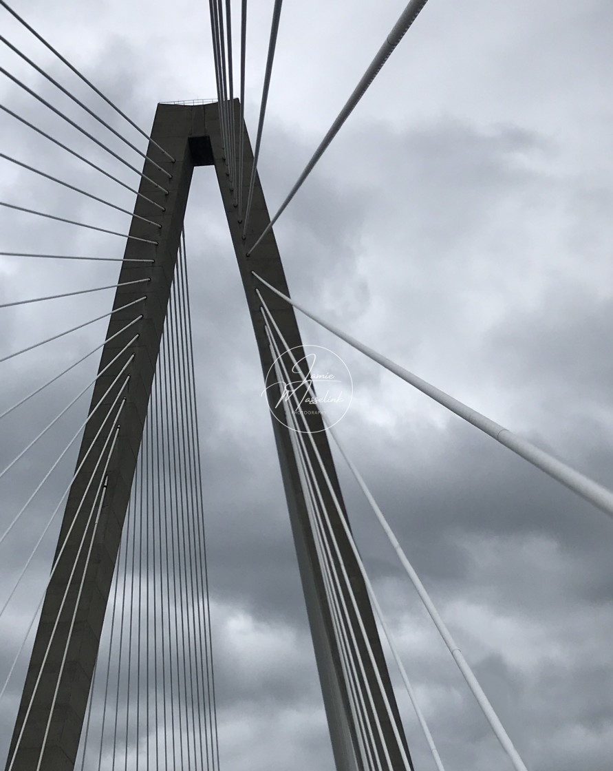 "Cooper River Bridge, Charleston, SC" stock image