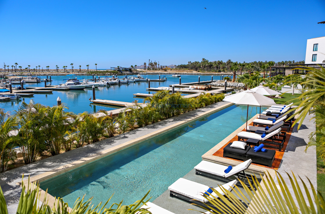 "Poolside at the Marina" stock image