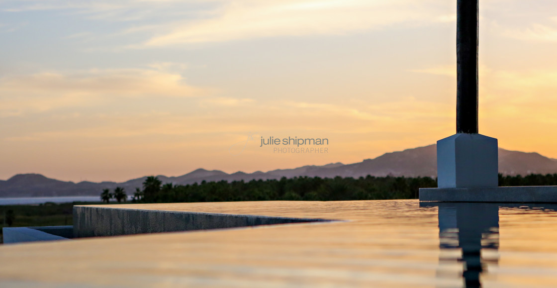 "Sunset at El Ganzo" stock image