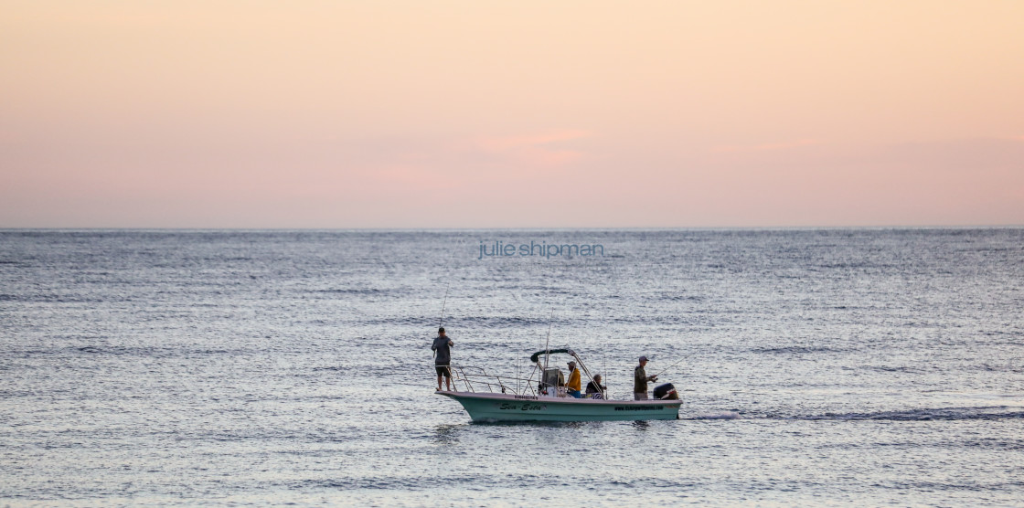 "Fishing at Dawn" stock image