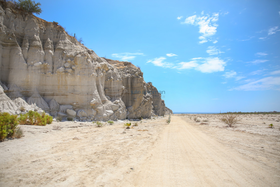 "Long Desert Road to the Sea" stock image