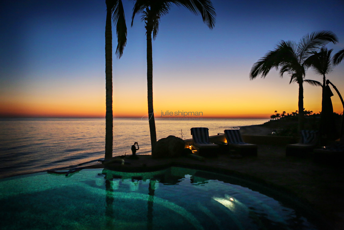 "Pool at Dawn" stock image