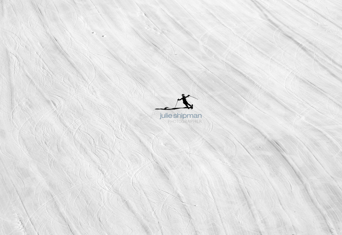 "Little Kid, Big Mountain" stock image