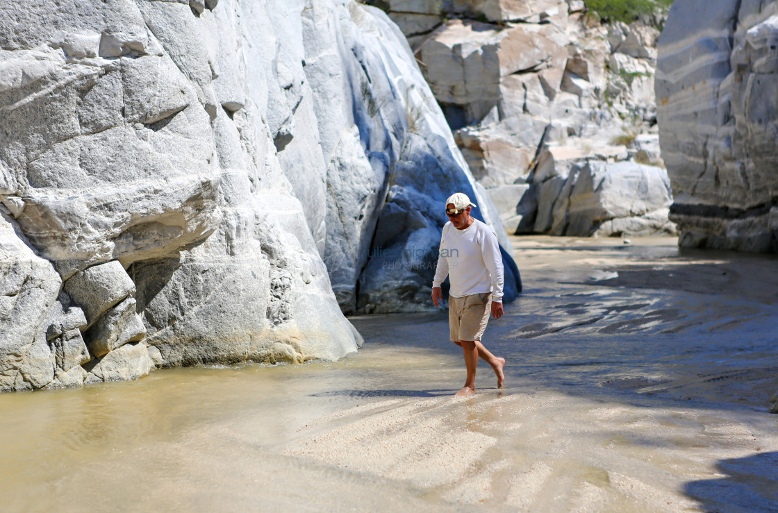 "Barefoot in the Arroyo" stock image