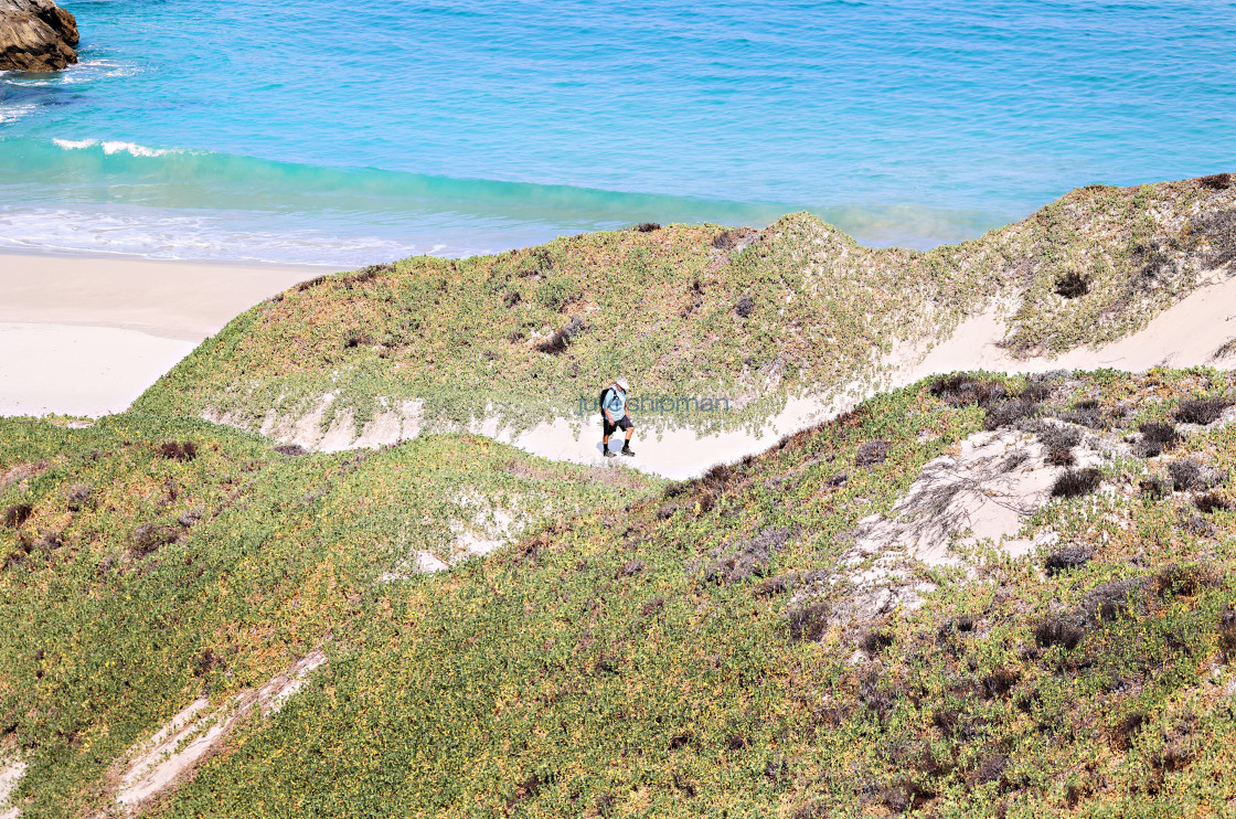 "Hiking San Miguel Island, CA" stock image