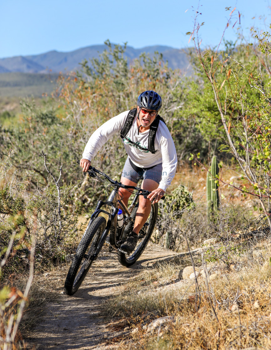 "Biking Barriles." stock image