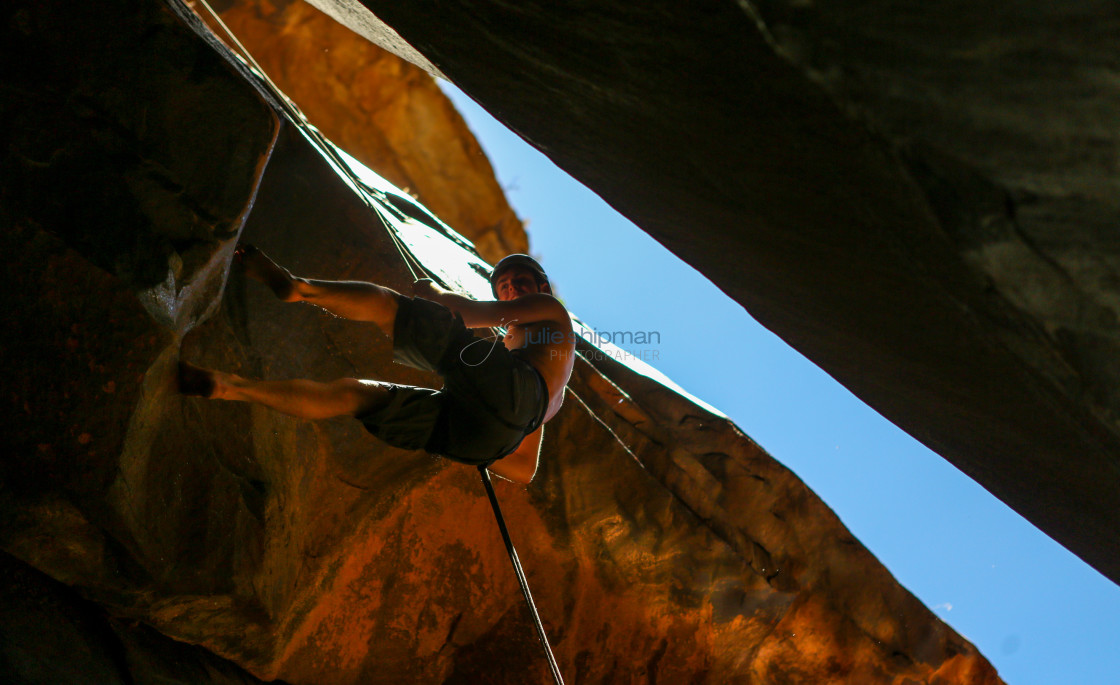 "Coming Down!" stock image