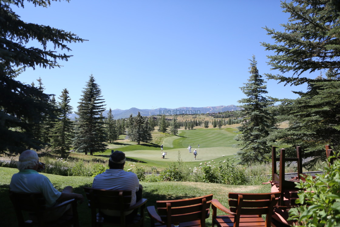 "Golf in the Mountains" stock image