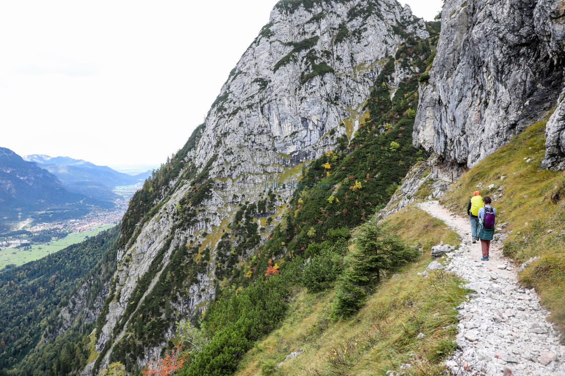 "Hikers about Garmisch" stock image