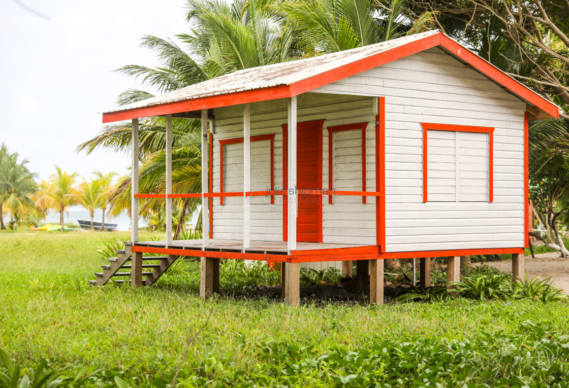 "Orange Trim on the Cottage" stock image