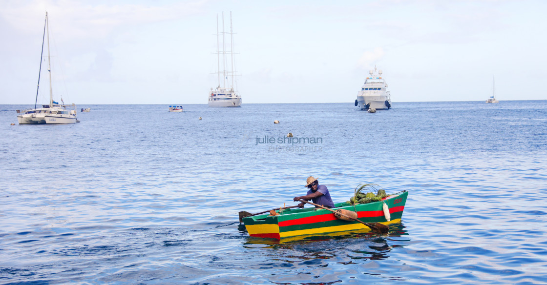 "Selling Wares by Boat" stock image