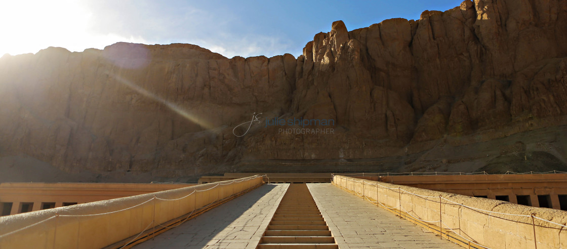 "Climbing the Steps of the Temple of the Sun" stock image