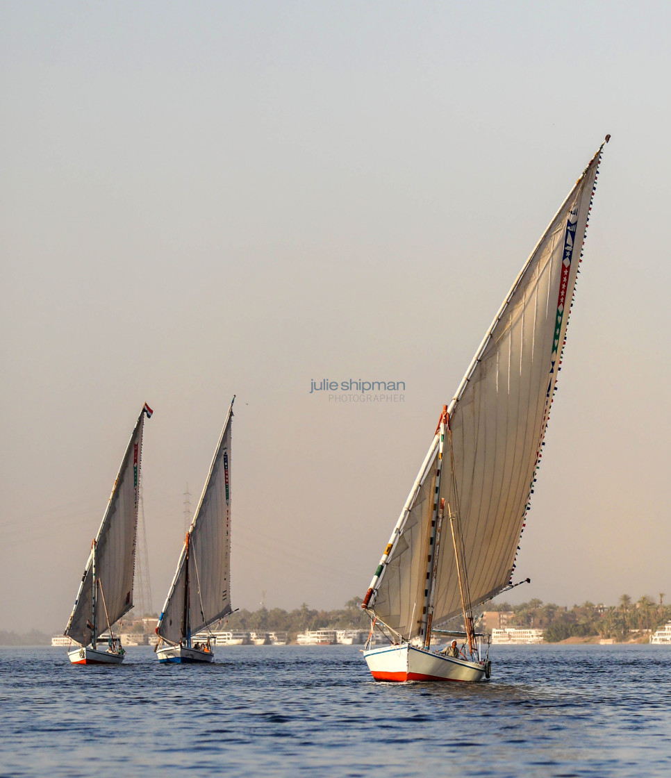 "Three Boats" stock image