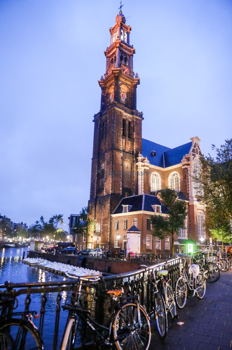 "Church on the Canal" stock image