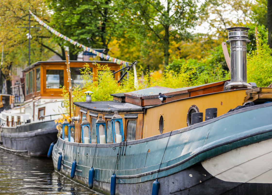 "Houseboats" stock image