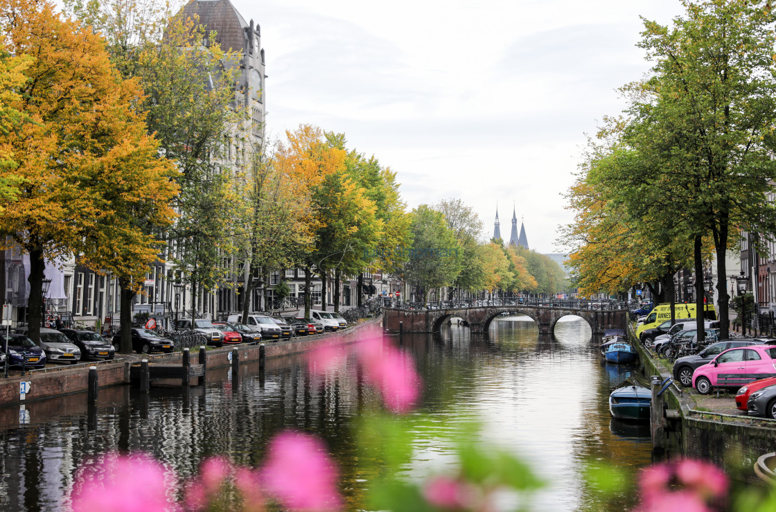 "Canal with Bridge" stock image