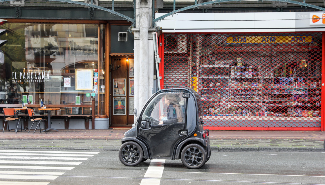 "Tiny Black Car" stock image