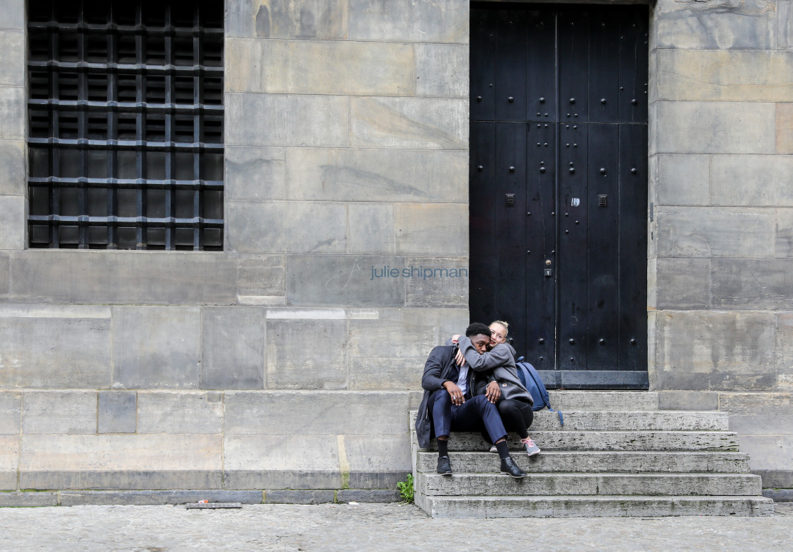 "Lovers on the Steps" stock image