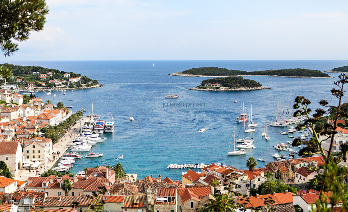 "Hvar from Above" stock image