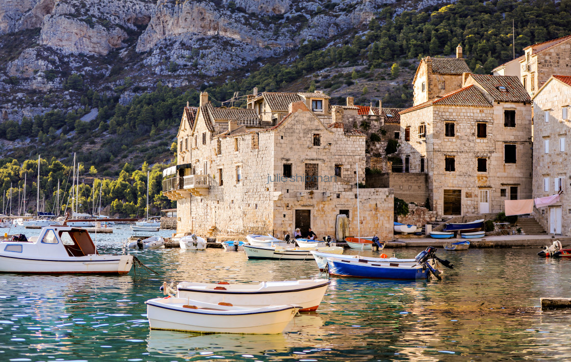 "Boats in the Bay" stock image