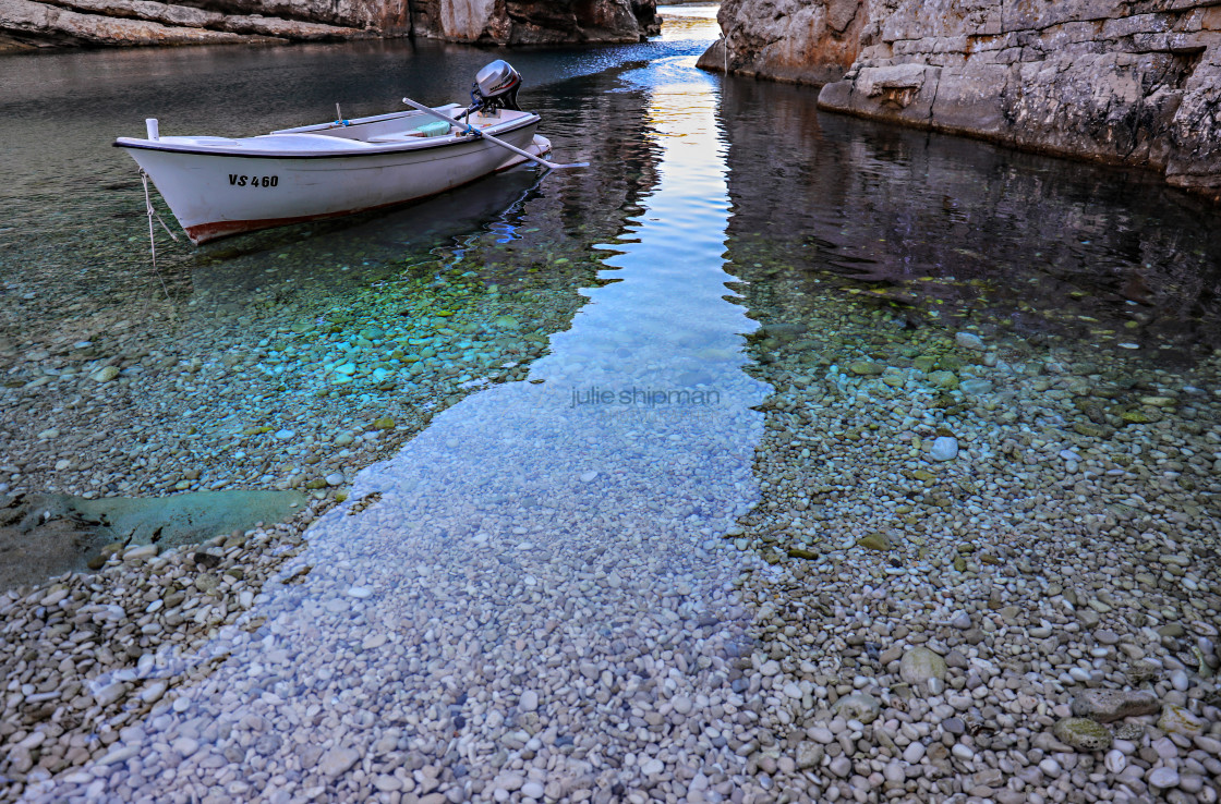 "Clear Blue Stiniva" stock image