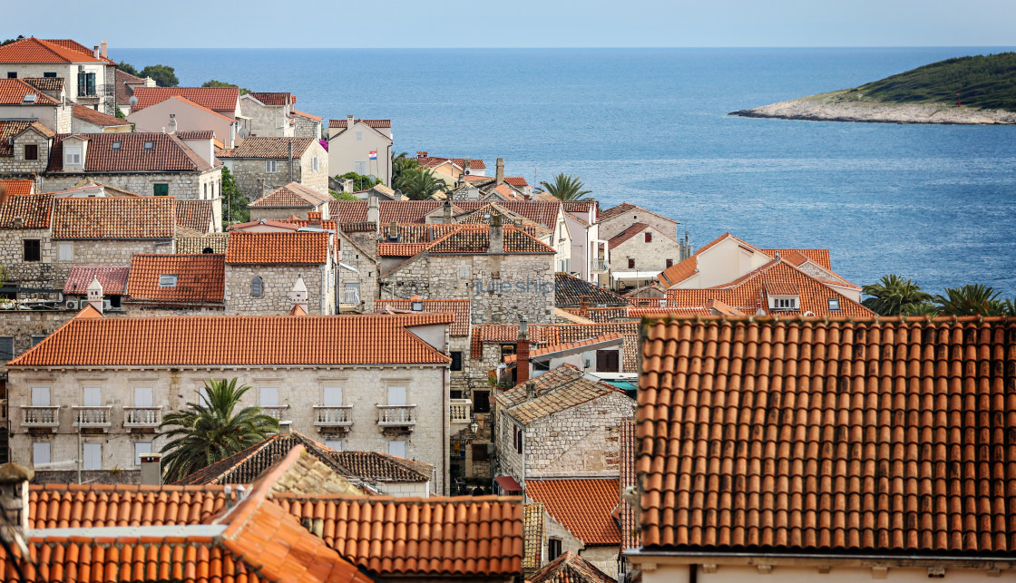 "Red Tile Roofs" stock image