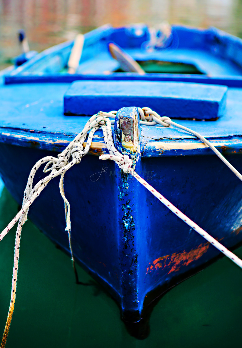 "Blue Boat" stock image