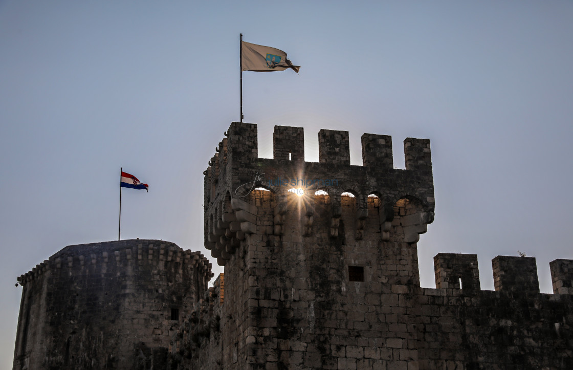 "Sunburst through the Fort" stock image