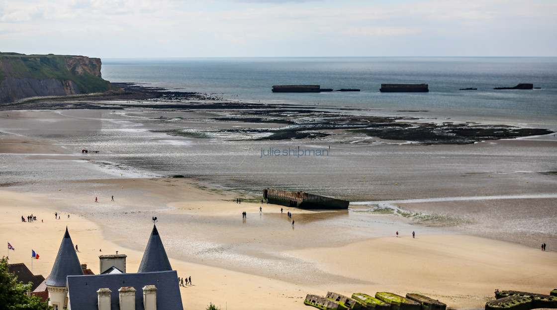 "World War II Remnants at Arromanches" stock image