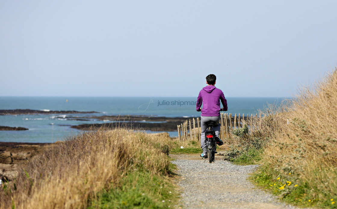 "A Ride along the Coast in Brittany" stock image