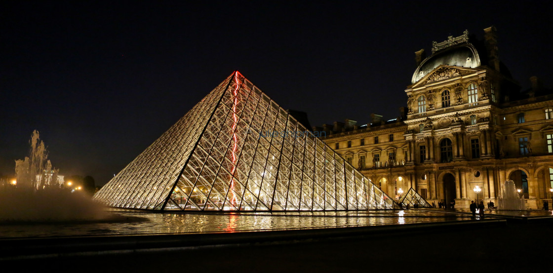 "Pyramid at the Louvre Alit" stock image