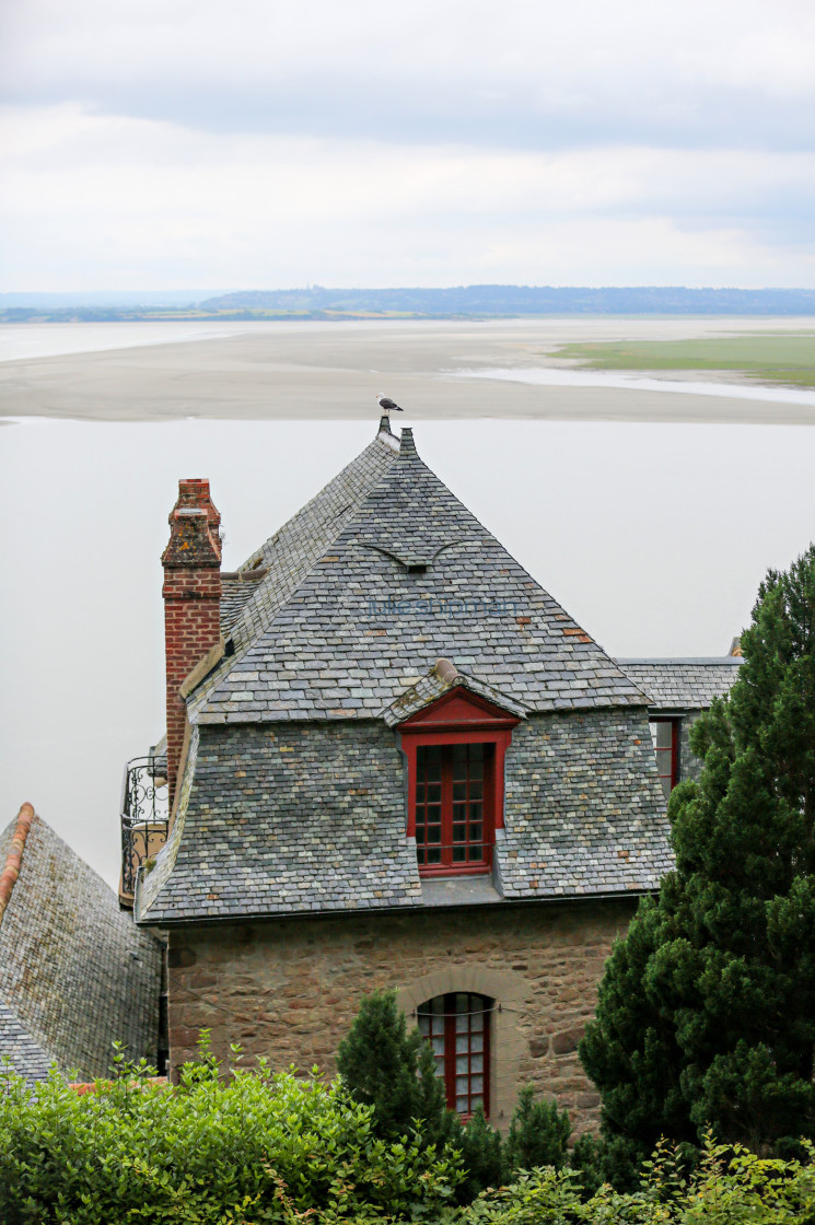 "Cottage at Mont Saint Michele" stock image