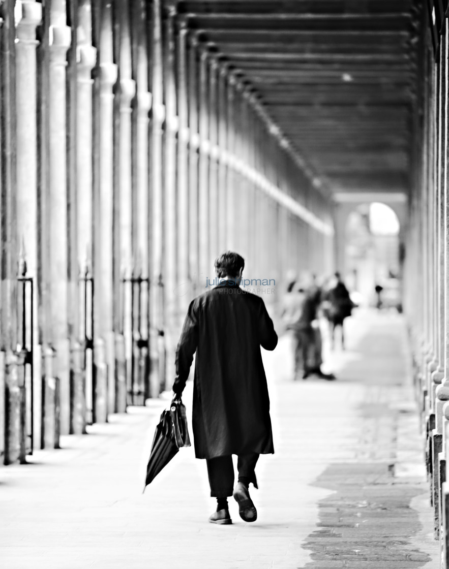 "Man with Umbrella" stock image