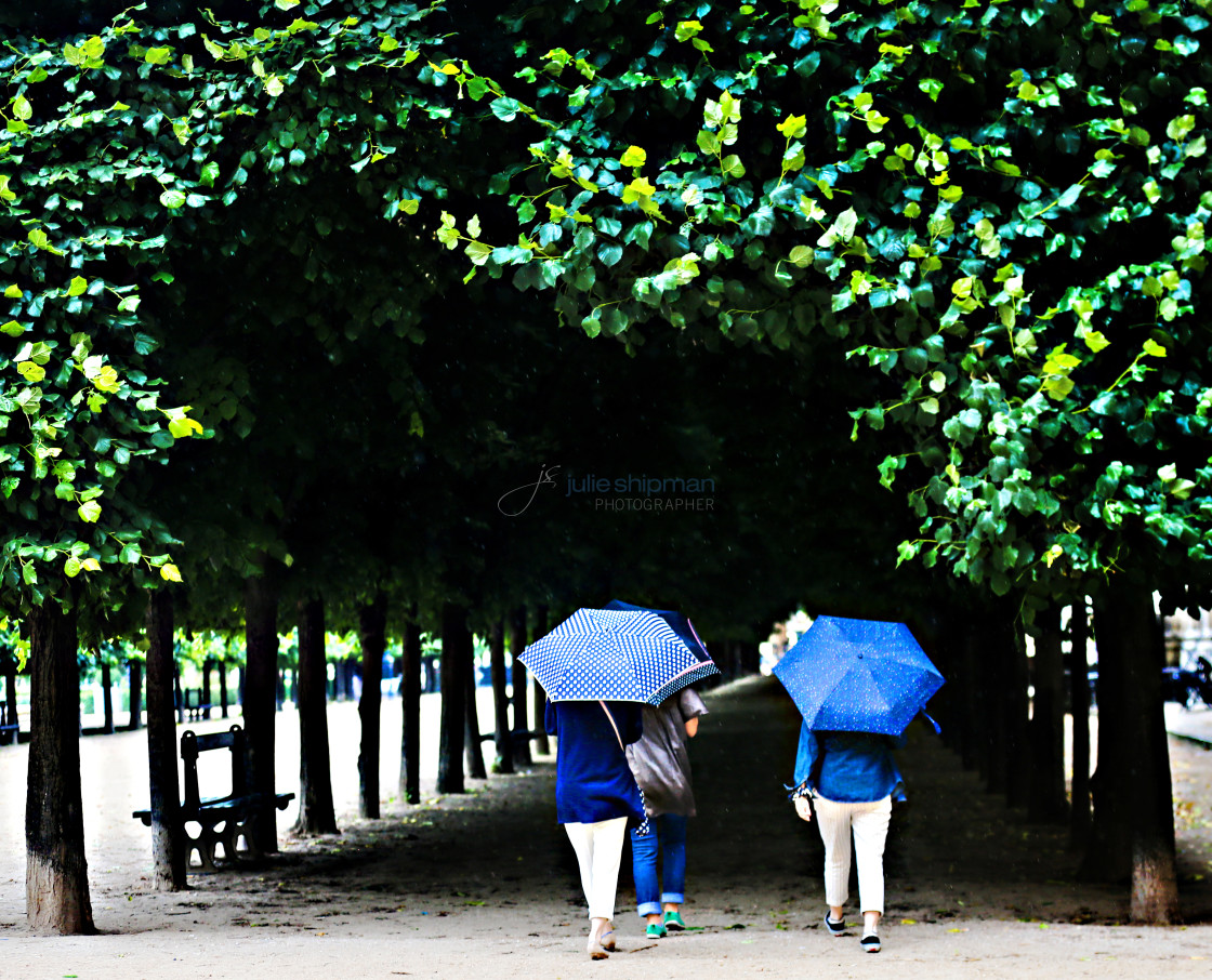 "Blue Umbrellas" stock image