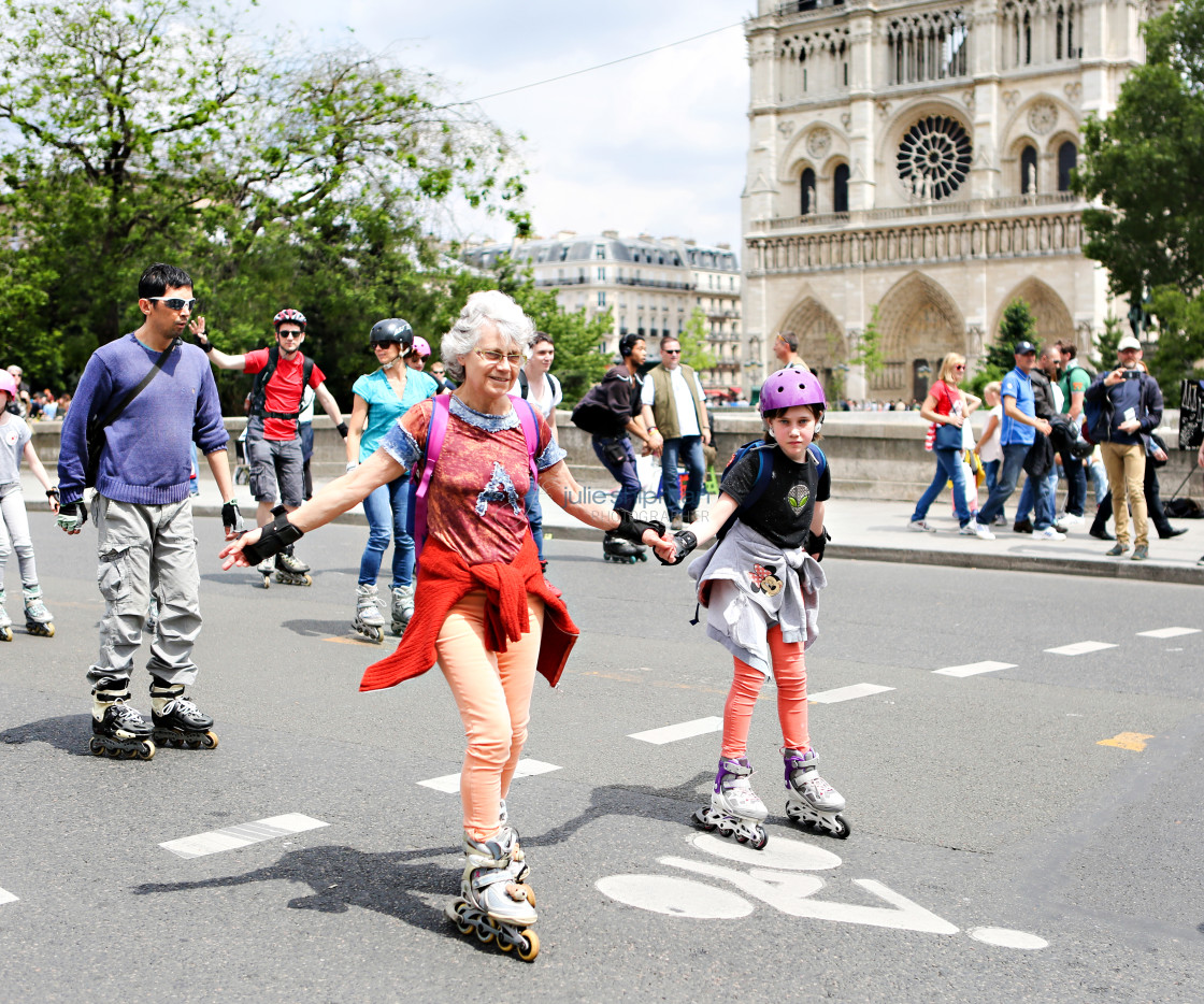 "Skate Through Paris" stock image