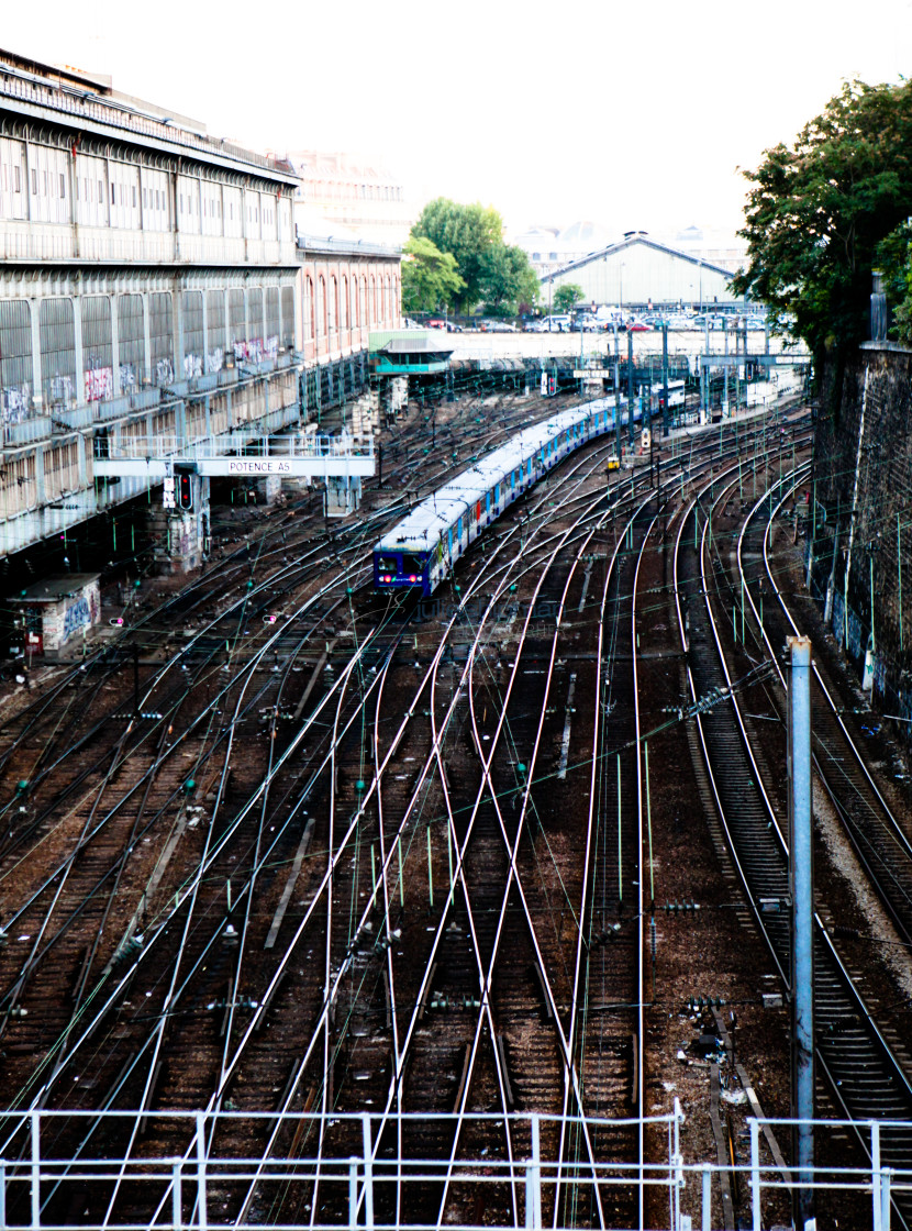 "Train Tracks in Paris" stock image