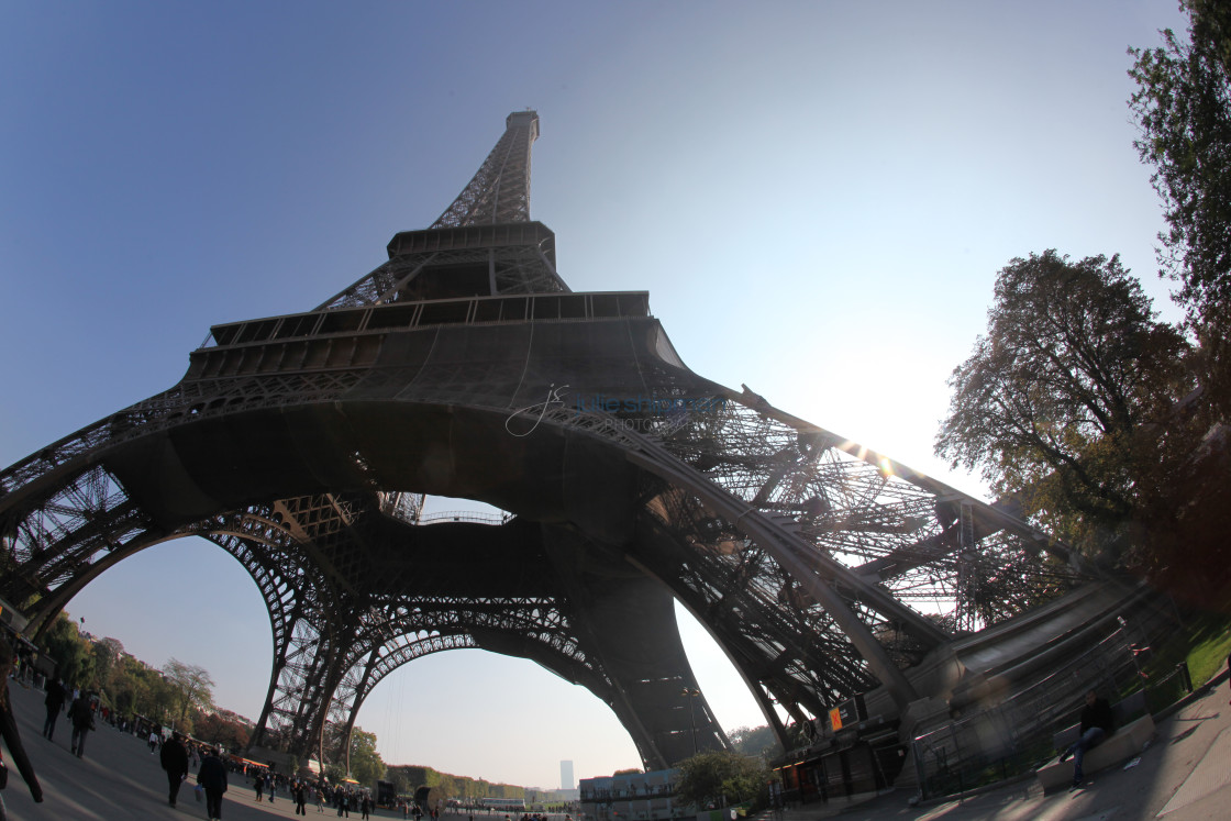 "Eiffel Tower Fish Eye" stock image