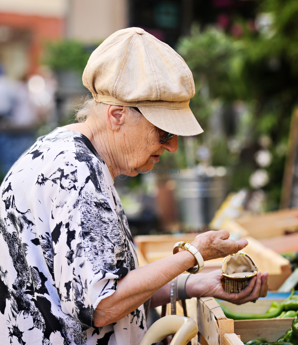 "Old Woman with Change Purse" stock image