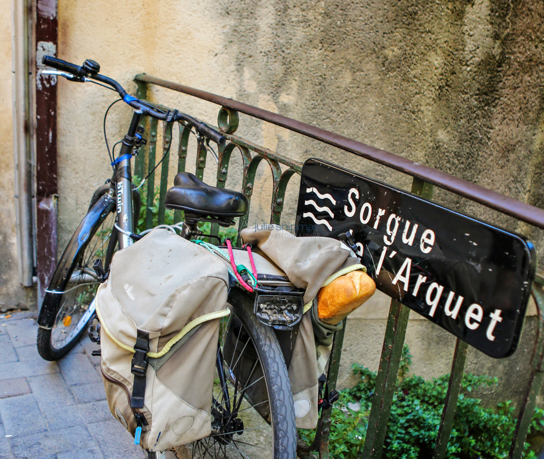 "Bike with Baguette" stock image