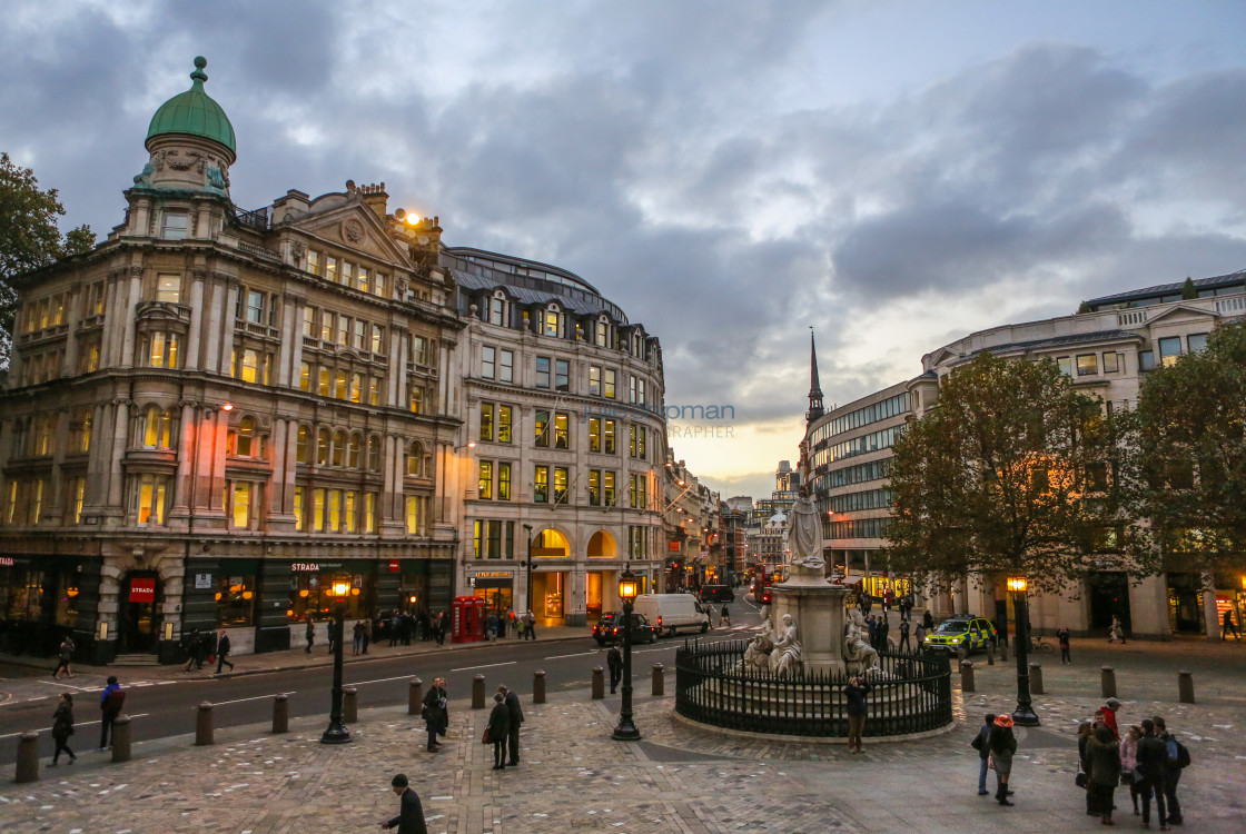 "City Square at Dusk in London" stock image