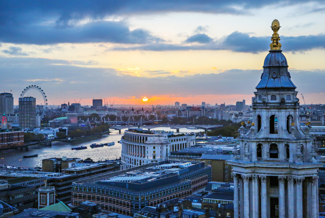 "Sunset Over London" by Julie Shipman - $18.79 "Sunset Over London" stock image