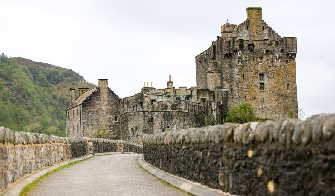 "Approaching the Castle" stock image