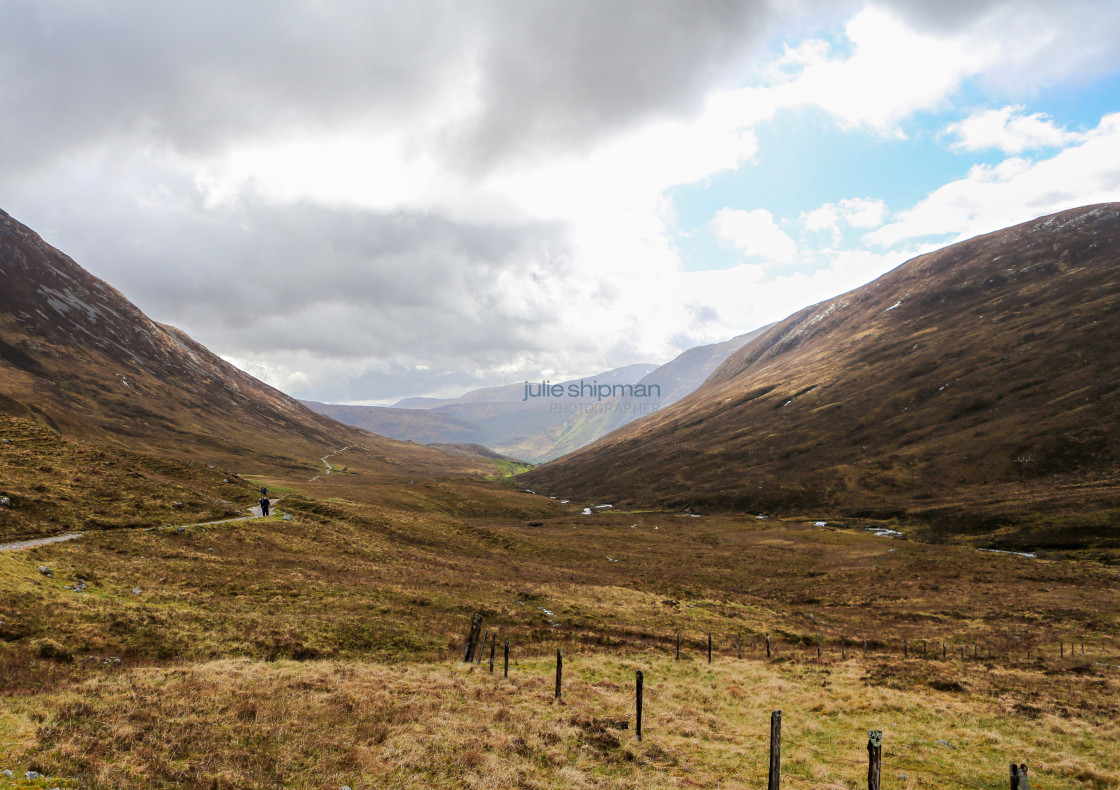 "Hiking the West Highland Way" stock image