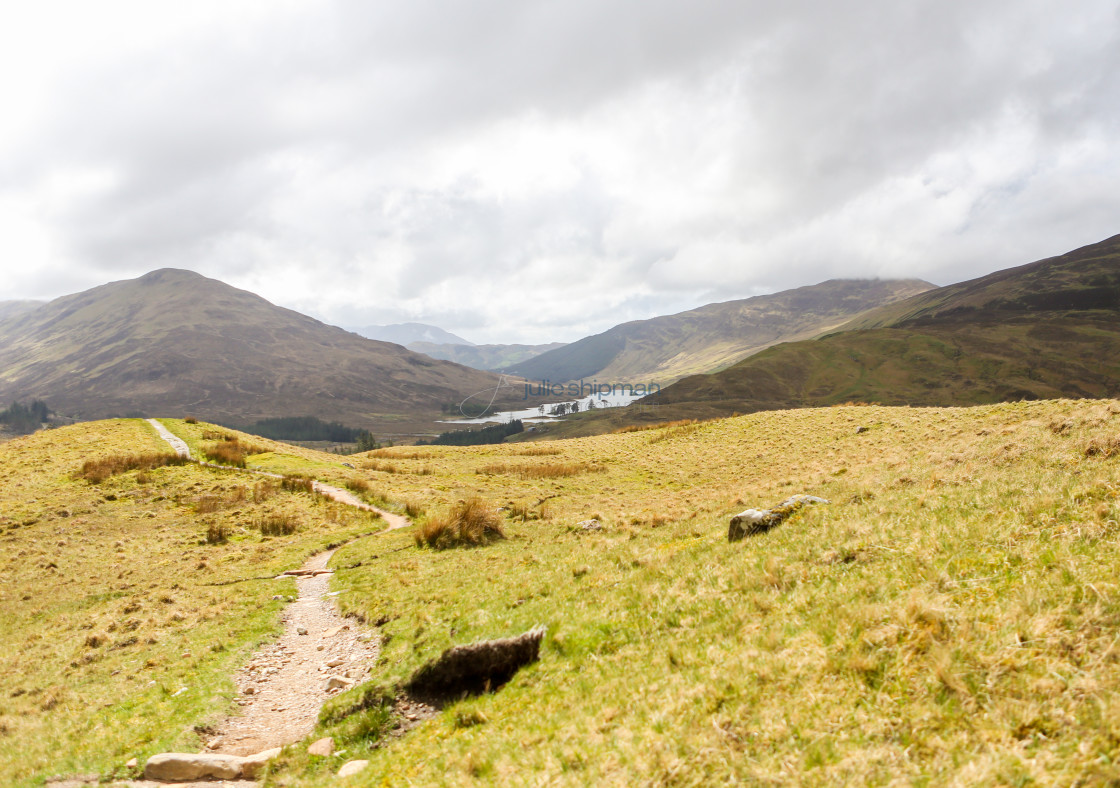 "Hiking the West Highland Way" stock image